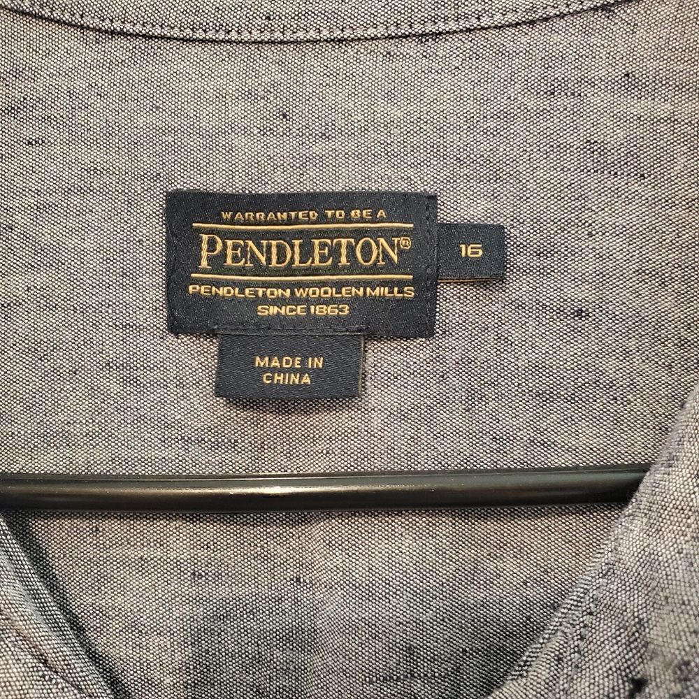 Pendleton Linen Blend Button Down Dress Size 14 - Picture 14 of 16